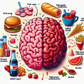 cerveau et nutrition- image crée par microsoft designer